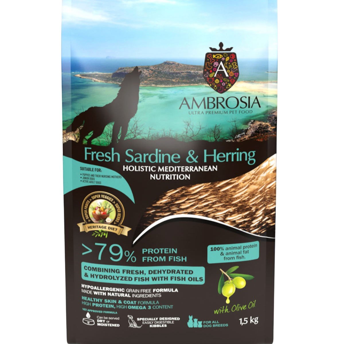 AMBROSIA Dog HMNサーディン＆ヘリング　100g
