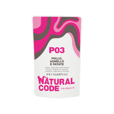 NATURAL CODE　NCP3 チキン ラム＆ポテト入りパウチタイプ 70g