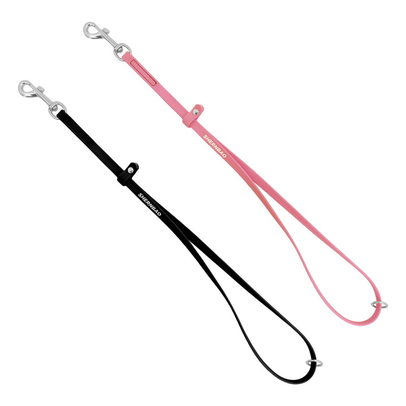 shernbao 撥水トリミングリードセット ブラック＆ピーチピンク