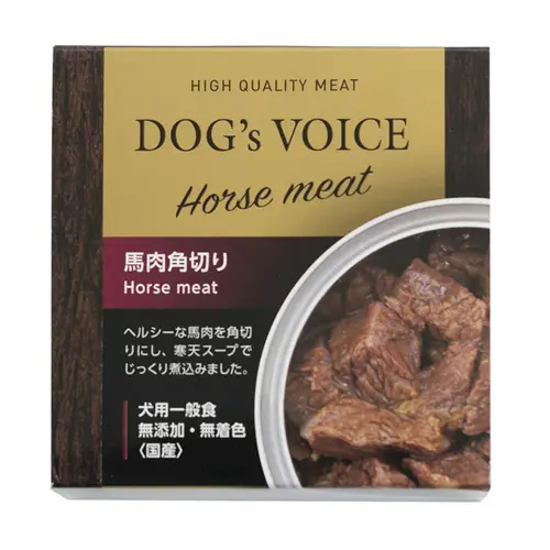 DOG's VOICE　馬肉角切り缶　85g