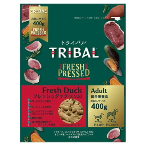 TRIBAL トライバル フレッシュ ダック(スリムキブル) 400g