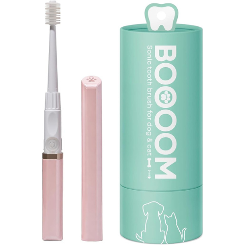 犬猫専用歯ブラシ BOOOOM プロ　ピンク