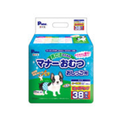 第一衛材 P.one 男の子のためのマナーおむつ おしっこ用 ビッグパック 小～中型犬用 38枚