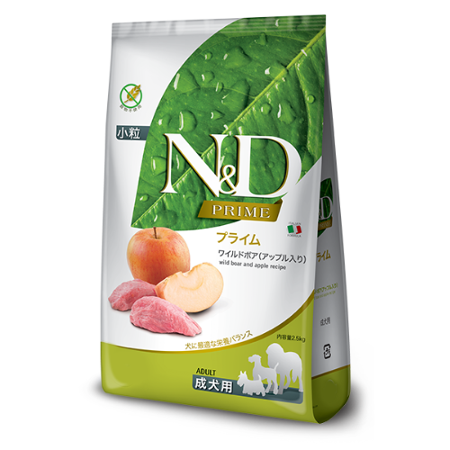 N&D プライム ワイルドボア(アップル入り) 成犬用 800g