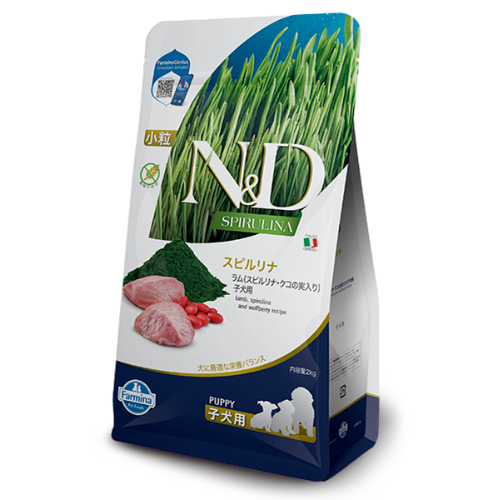 N&D スピルリナ ラム(スピルリナ・クコの実入り)子犬用 2kg