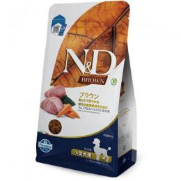 【新製品】N&D ブラウン/ラム(スピルナ入り)褐色毛犬用 2kg