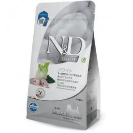 【新製品】N&D ホワイト/シーバス(スピルナ入り)白毛犬用 2kg